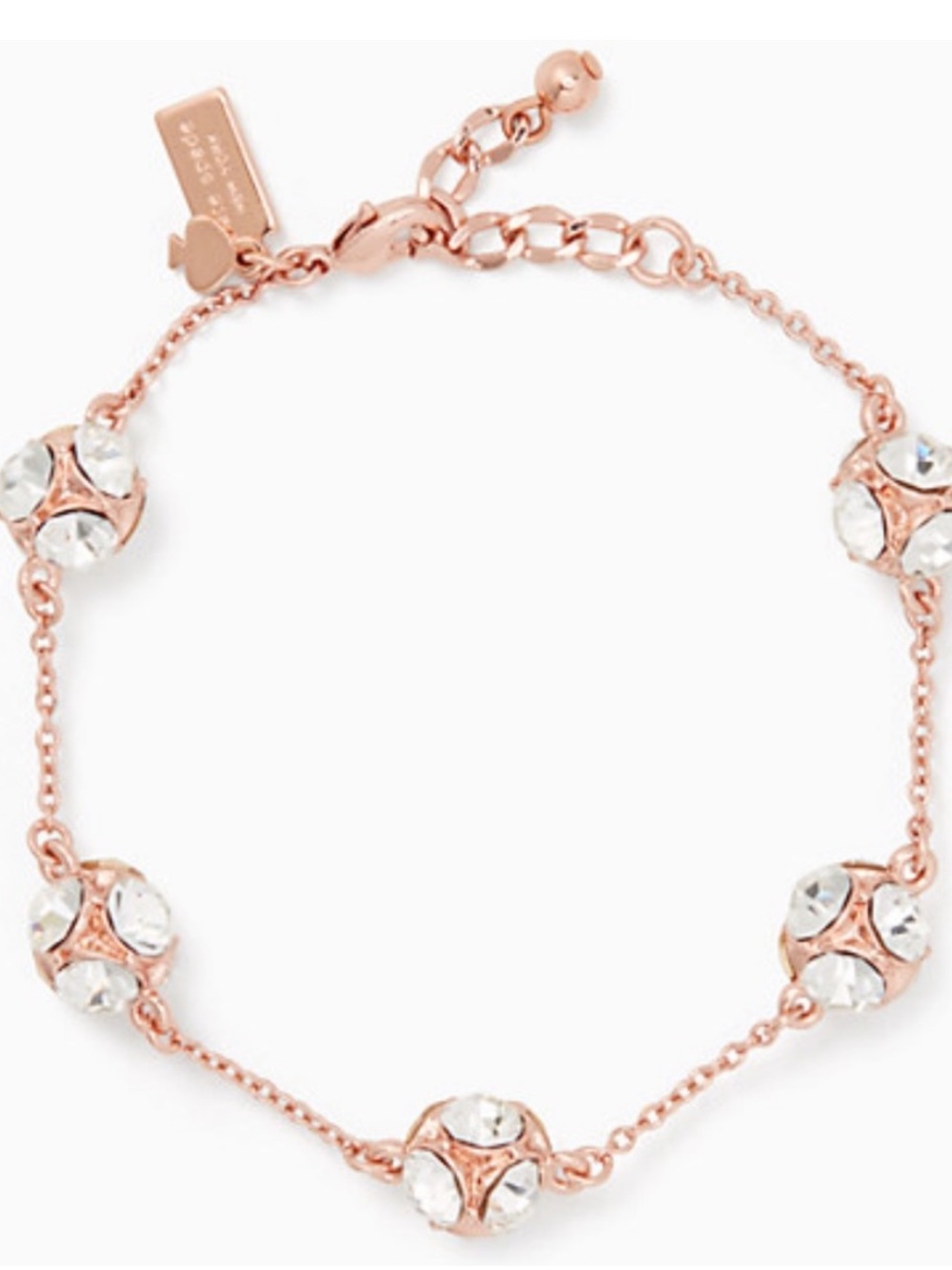 kate spade Rose Gold Crystal Station Bracelet